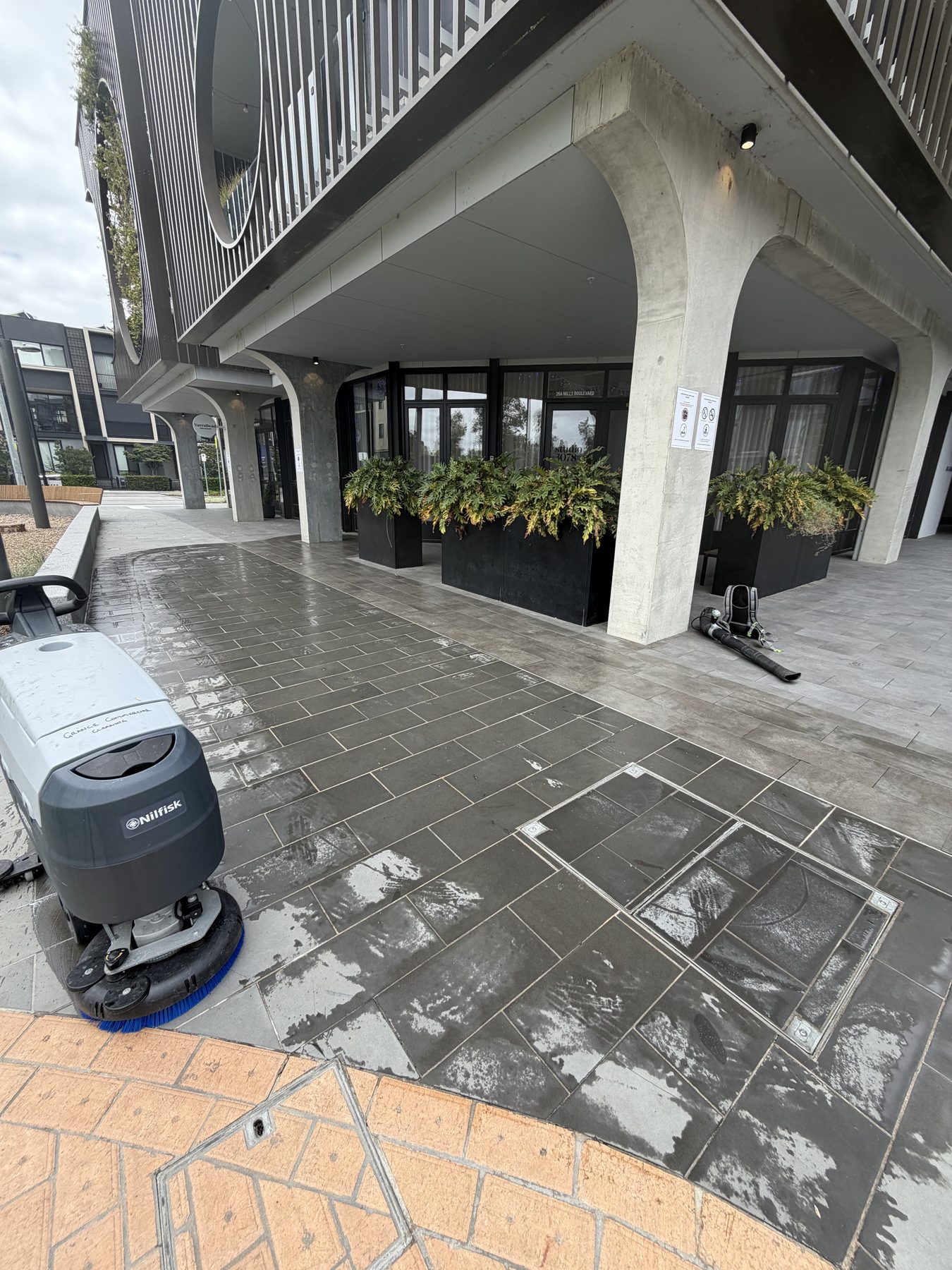Common area and stone floors